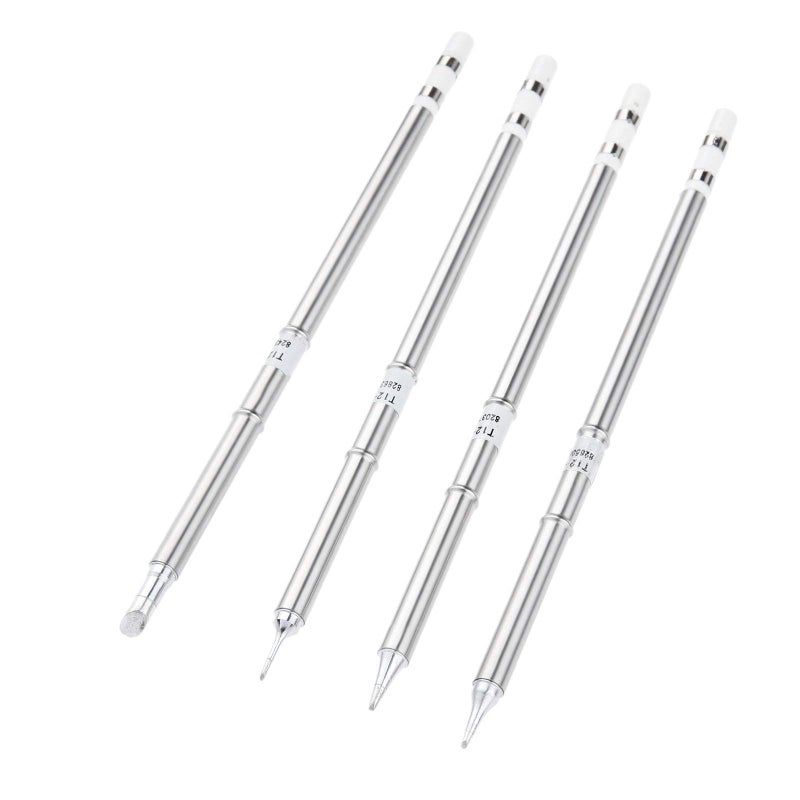 Yetaha 4 Pcs T12 Solder Iron Tips, Welding Tool Replacement for FX-951 FX-952, Hakko Soldering Rework Station for T12-C4 T12-BC1 T12-D12 T12-BC1 - Image 1
